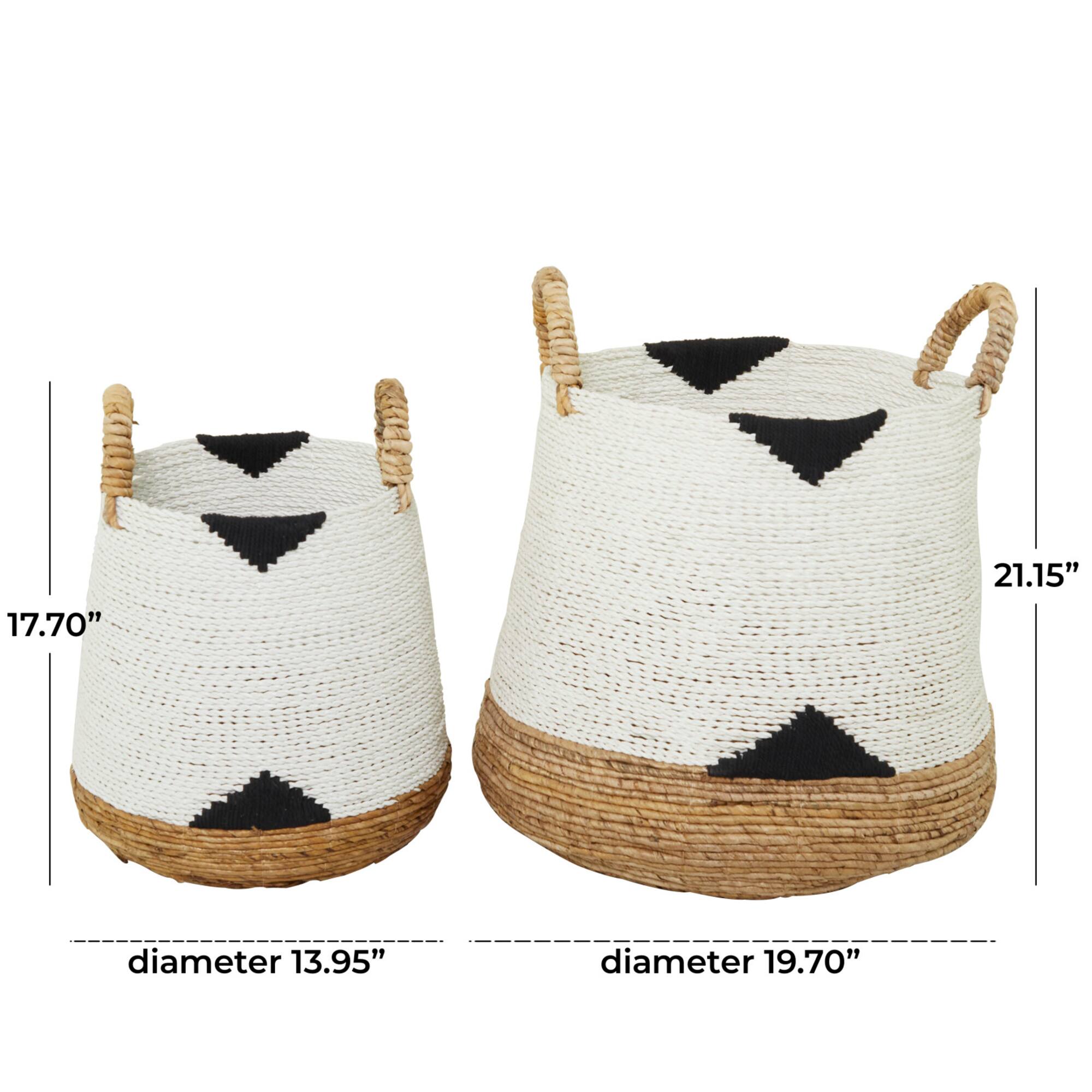 CosmoLiving by Cosmopolitan Banana Leaf Bohemian Storage Basket Set